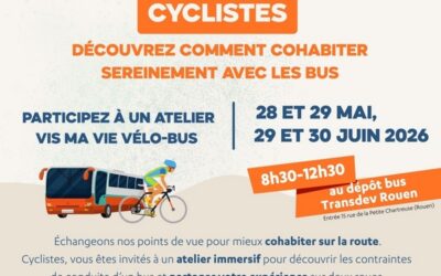 Sécurité : Cyclo et Cyclotes normands : Participez aux Journées de Cohabitation 2026 Bus/Vélo à Rouen