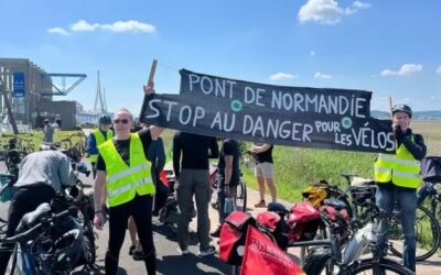 8 mai 2026 – 150 cyclistes mobilisés pour plus de sécurité au pont de Normandie